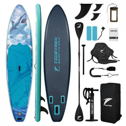 Сапборд TIDETREK SUPTT71J (350*83*15) синий с сиденьем и двойным веслом, код 78944
